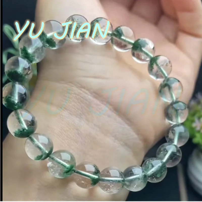 

Exquisite Green Specter Crystal Lucky Fortune ROUND Beads Beads-string Green-Crystals Bracelet Bangles HANDRING Fashion Jewelry