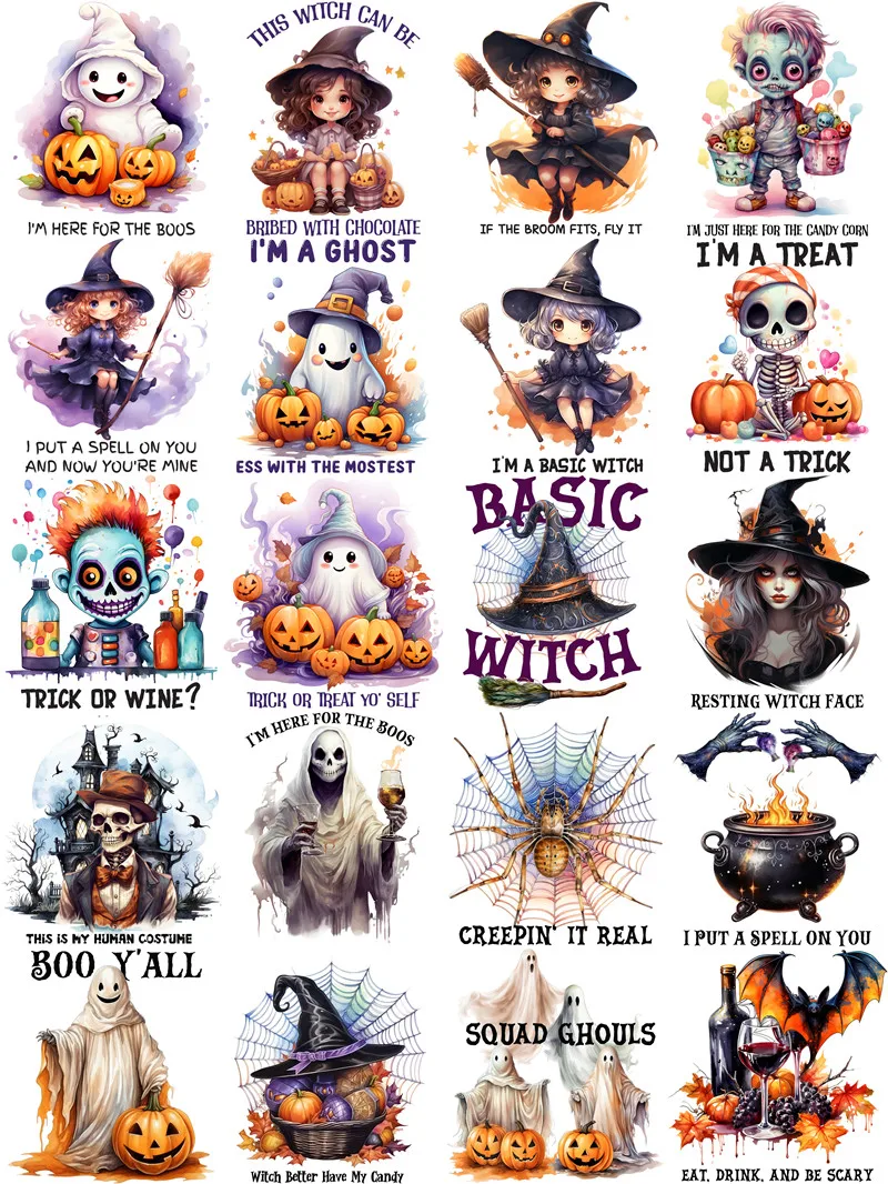 20Pcs/Pack Funny Halloween Sticker DIY Craft Scrapbooking Album Junk Journal Decorative Stickers