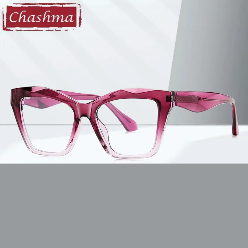 Chashma Prescription Glasses Cat Eye Optical Clear Crystal Teens Frames Women Spring Hinge Temple Recipe Spectacles Eyeglasses