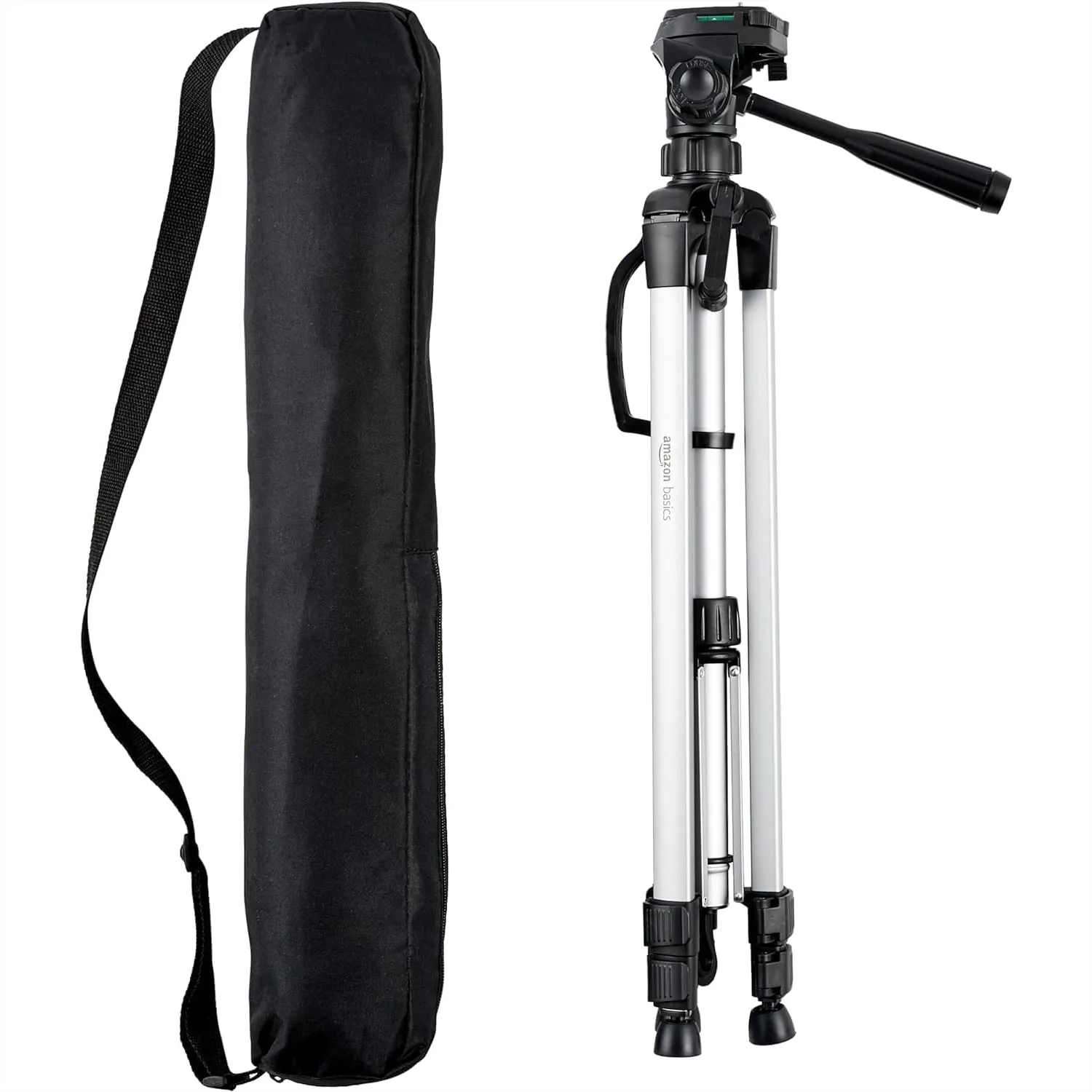Trípode Ligero para DSLR con Bolsa, Ajustable de 60 Pulgadas para Cámara, Teléfono Inteligente y GoPro