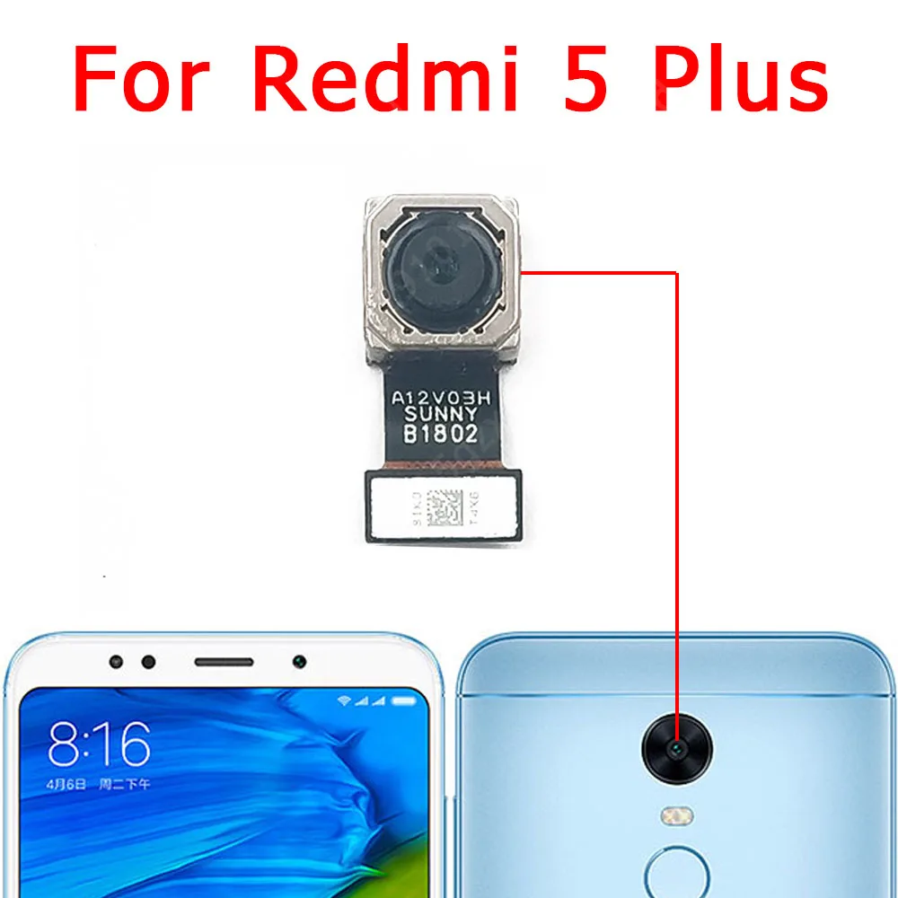 Back Camera For Xiaomi Redmi 7 7A 8 8A 5 Plus 5A 6 6A Rear Camera Module Spare Parts Flex Backside View Replacement