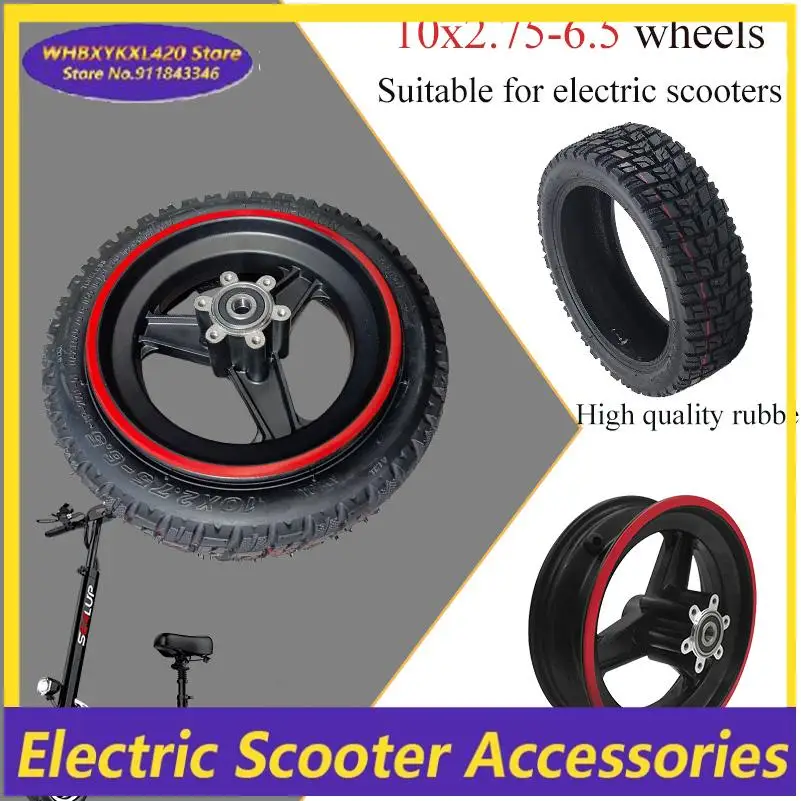 

10x2.75-6.5 tires 6.5 Inch Aluminum Alloy Wheel Hub for 10x2.75-6.5 10x2.70-6.5 90/65-6.5 85/65-6.5 Electric Scooter Parts