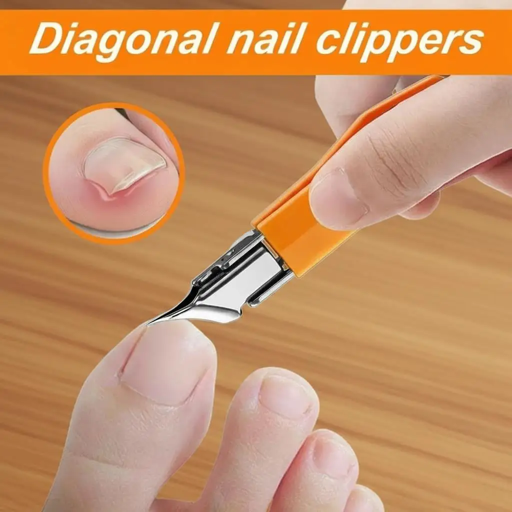 

25 Degree Slant Edge Nail Clipper Wide Opening Stainless Steel Professional Ingrown Toenail Tools Eagle Beak Oblique Toe Nail Trimmers for Thick Nails Daily Use xiaomi official store nail clippers beauty health pedicure tools nail clipper set