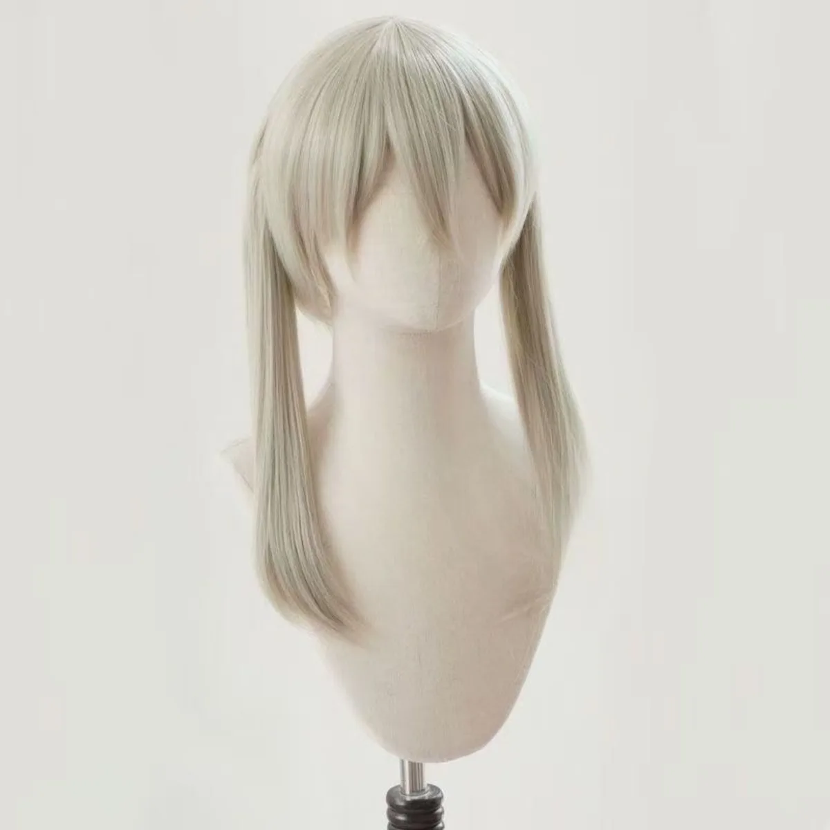 Soul Eater Maka Albarn Cosplay Peruca Linho Loira Twin Ponytails Estilo Anime Peruca Fantasia Para Cosplay