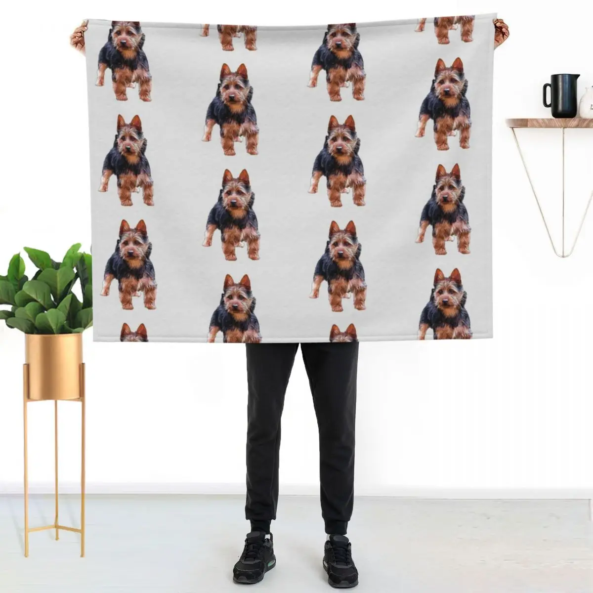 Australian Terrier Throw Blanket Softest Shaggy Loose Sleeping Bag christmas decoration Polar Blankets