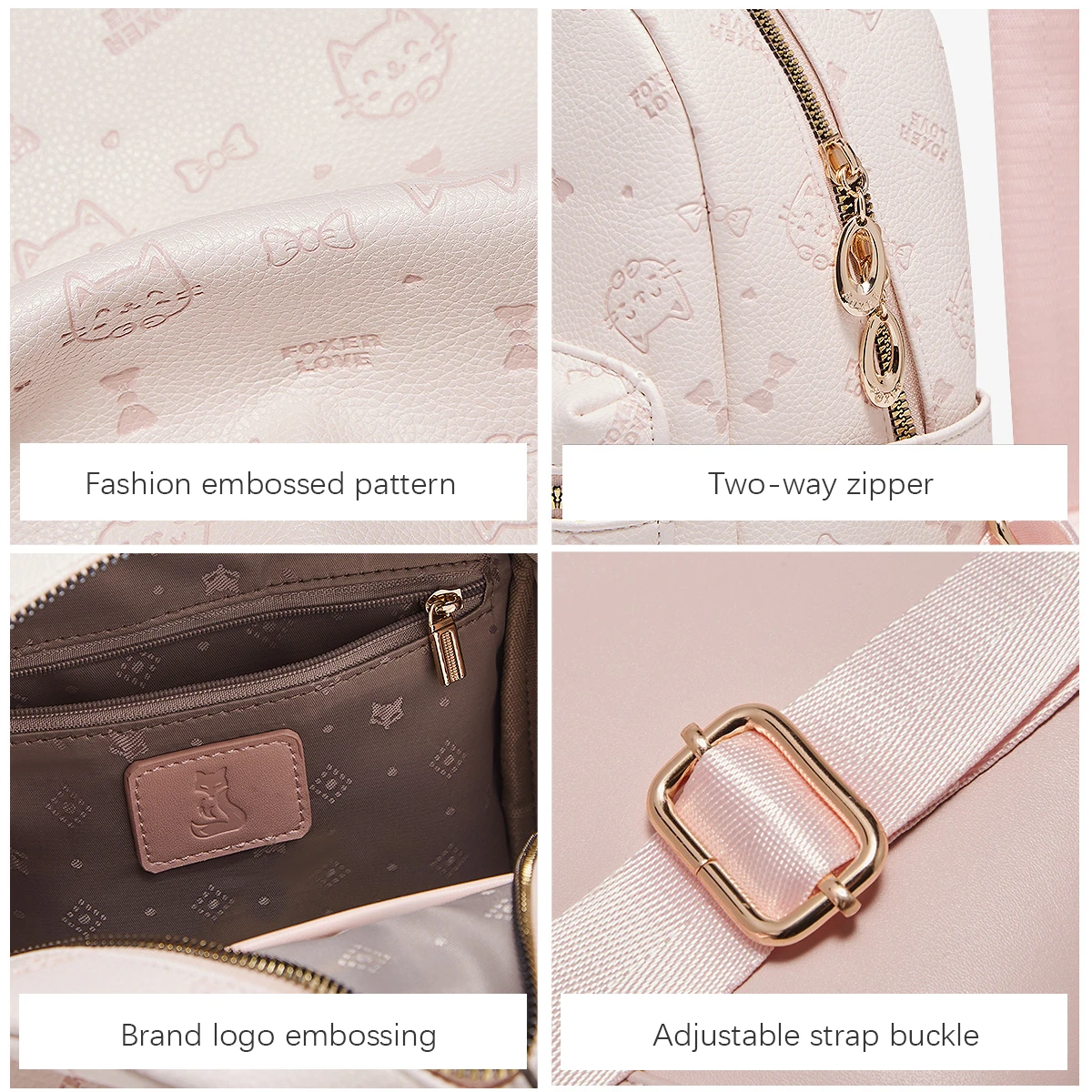 FOXER Marka PVC Deri Sırt Çant - Women'S Bags Designer Brands incelemesi ve fiyatı