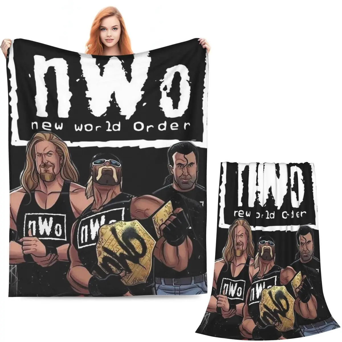 Wrestler NWo New World Order The Third Man Blankets Soft Warm Flannel Throw Blanket Bedding for Bed  Picnic Travel Home Couch