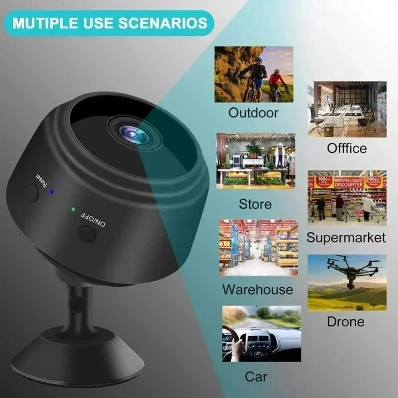 A9 Portable WiFi Wireless Monitoring with Mini Camera Security Voice Recorder for Infants/Pets Smart Home Video Surveillance