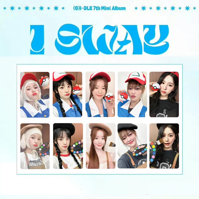 5/15Pcs/Set Kpop (G)I-DLE I SWAY Album Photocards YUQI Shuhua Miyeon Selfie Postcards SR AM MS Ver Lomo Cards Fans Collectibles