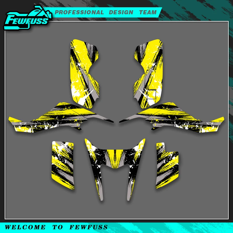 Fewfuss Graphics Decals Stickers Motorcycle Background Custom Number For SUZUKI LTZ400 2003 2004 2005 2006 2007 2008