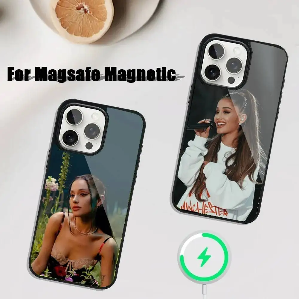 

A-Ariana Singer G-Grandes Phone Case For iPhone 17,16,15,14,13,12,11,Pro,Max,Plus,Mini,SE4,E Magnetic Magsafe Wireless Charging