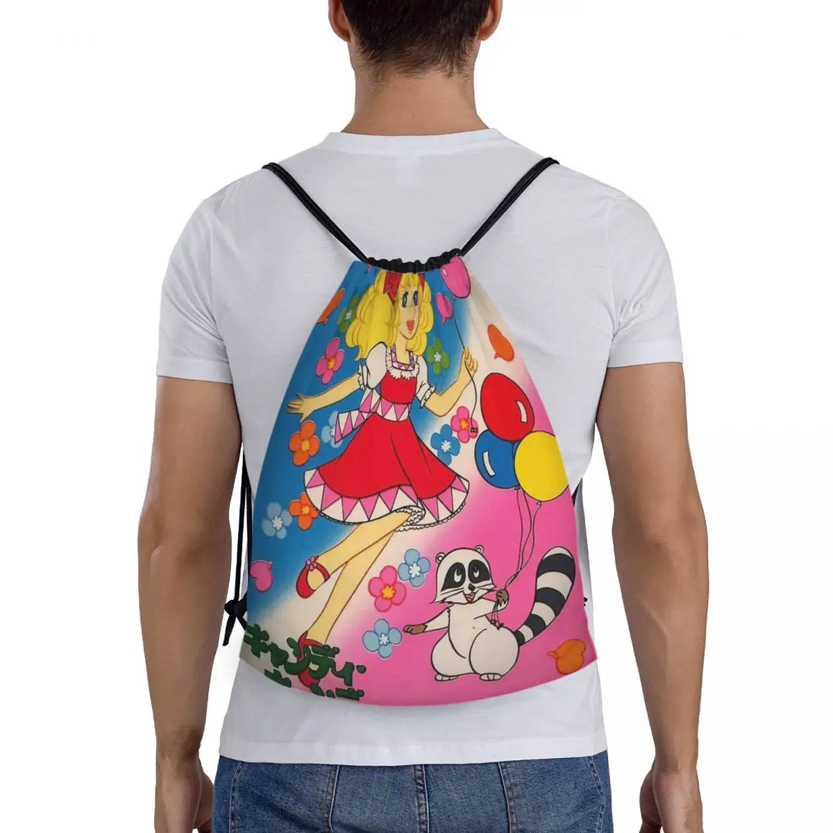 

Candy Candy Anime Manga Backpacks Multi-function Portable Drawstring Bags Shoes Bag Book Bags For Travel Students
