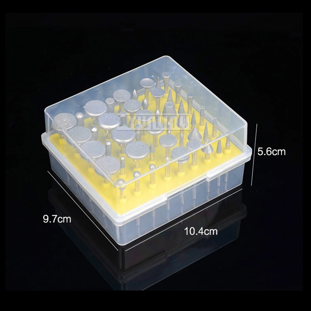 

50pcs Shank Diamond Tipped Rotary Burrs Set Diamond Grinding Carving Burrs for Rotary Tools