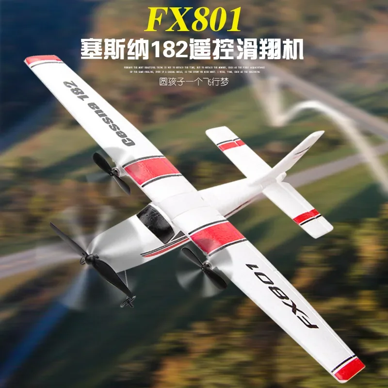 Fx801 rc avião epp espuma 2.4g 2ch rtf controle remoto envergadura avião fixo envergadura avião brinquedos presentes para crianças