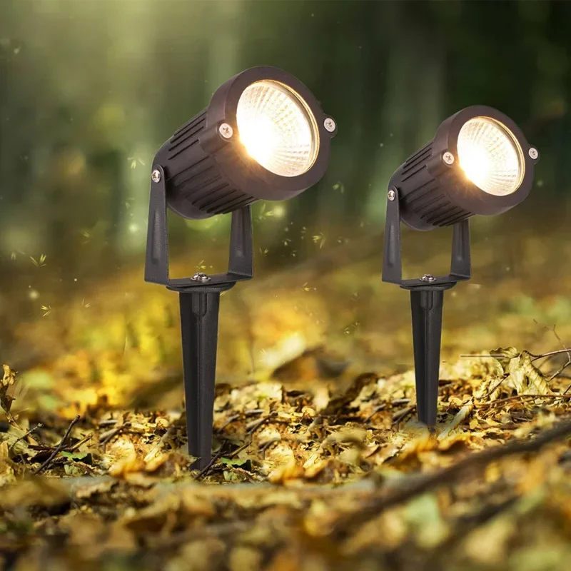 

10 Вт RGB IP65 Водонепроницаемый прожектор с шипами Газонная лампа Открытый садовый светильник Ландшафтное освещение для двора Дорожка Дерево Земля 12 В 220 В