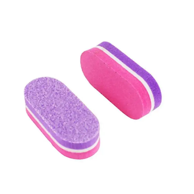 Mini blocs de lime à ongles double face, coupe-ongles, tondeuse professionnelle, éponge colorée, bandes de ponçage de vernis à ongles, lot de 1, 3, 5 pièces