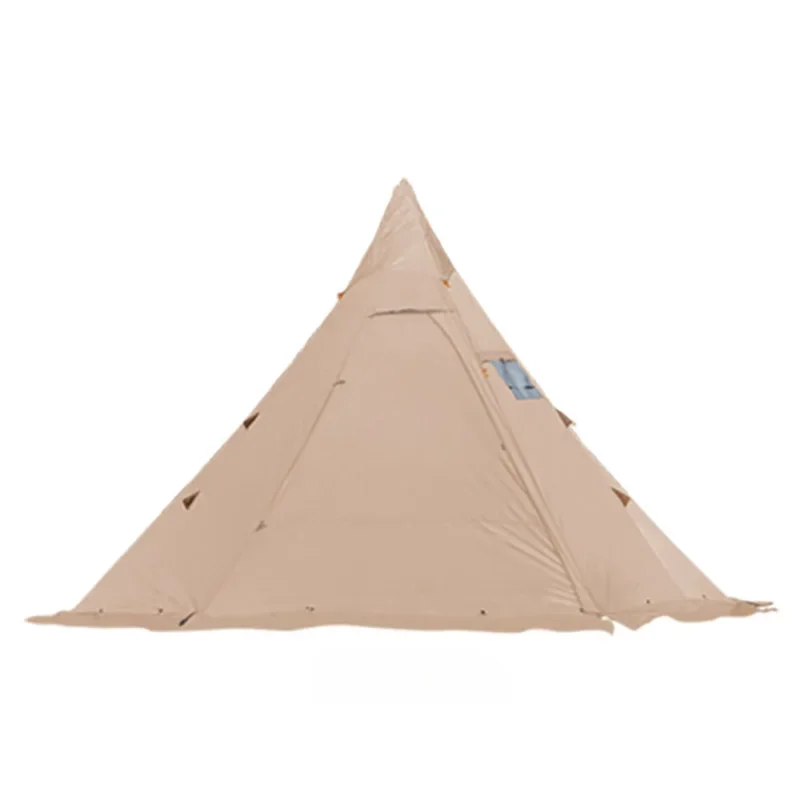 Only outside Shell! Pyramid Tent Indian Shelter Rainstorm Outdoor Camping Pointed Yurt with Chimney Hole Front And Rear Doors