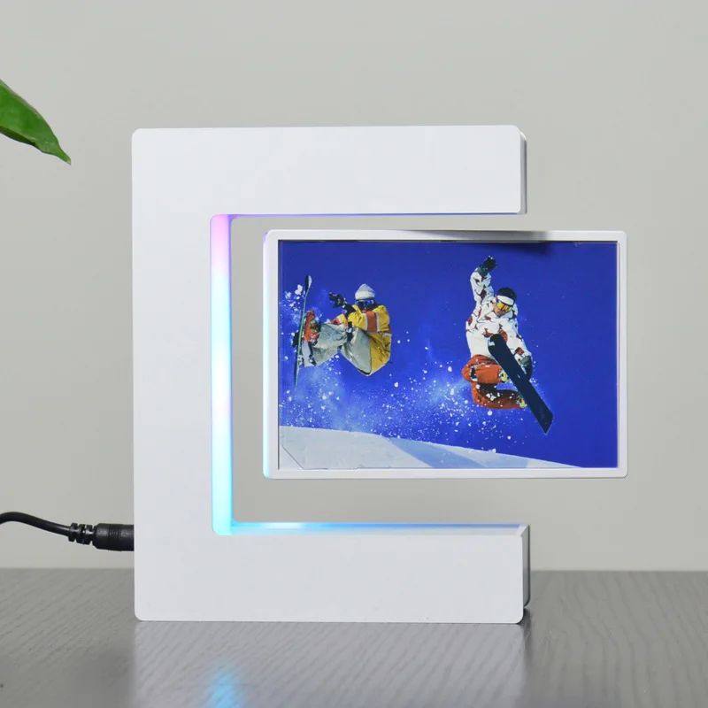 Imagem -06 - Magnetic Levitating Photo Frame com Luzes Led Luz Noturna Criativa Picture Display Aniversário e Presente de Natal