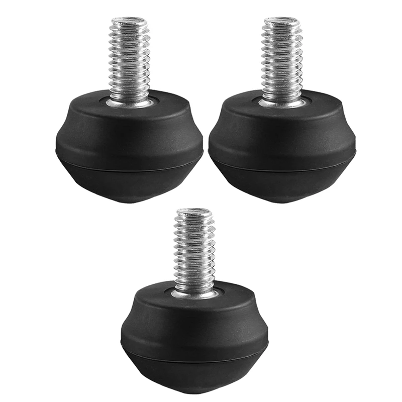 3Pcs Replacement Parts Universal Anti-Slip Rubber Tripod Foot Spikes With 3/8 Inch Thread Tripod Monopod Legs Feet