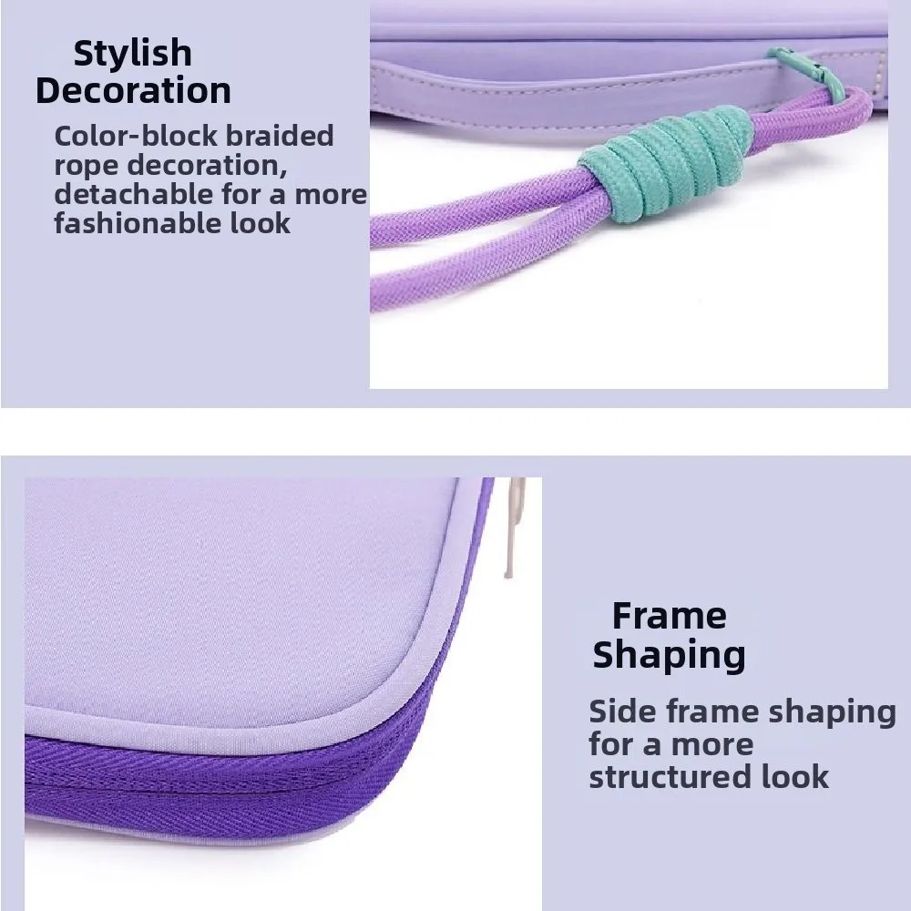 Morandi Laptop-Hülle, stoßfest, elegant, Tablet-Tragetasche, wasserdicht, multifunktional, Computer-Handtasche für Geschäftsreisen