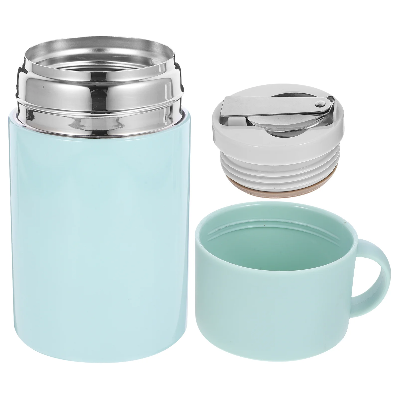 

Insulated Hot Food Container Portable Stewing Pot Jar Wide Mouth Foldable Travel