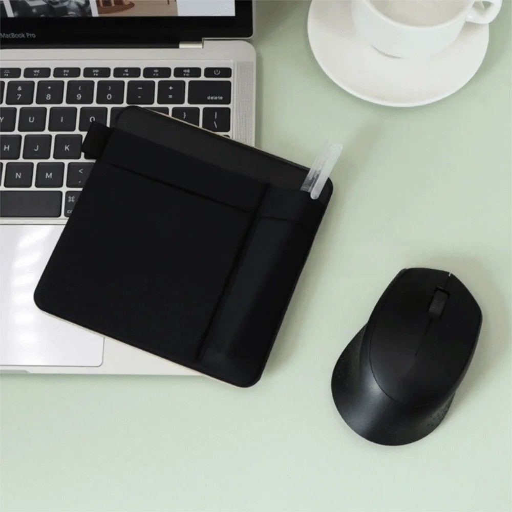 PU Leather Laptop Sticker Bag Waterproof Selfadhesive Laptop Back Storage Bag Multifunctional Portable