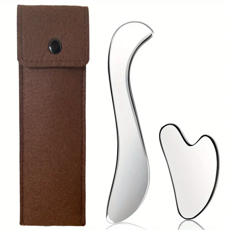 

Stainless Steel Gua Sha Scraping Tool Guasha Massage Tool Set for Soft Tissue Scraping Used for Back, Legs, Arms,Neck,Shoulder