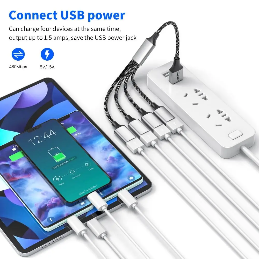 للكمبيوتر المحمول محول نقل البيانات OTG محول نوع C Hub USB المتوسع شحن الخائن
