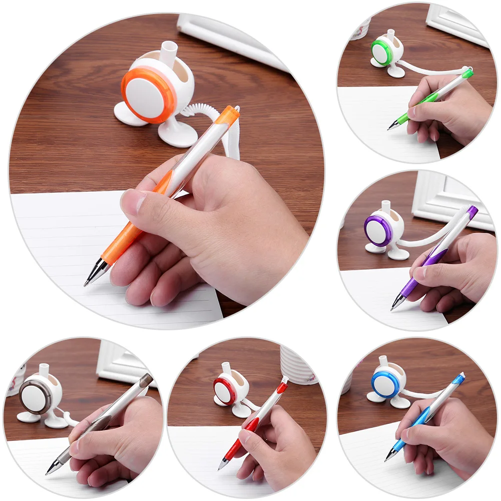 

Hotel Front Desk Sign Pen Creative Fixed Desktop Pen Cute Bank Tabletop Gel Pen Elastic Rope Practical Stationery Supplies