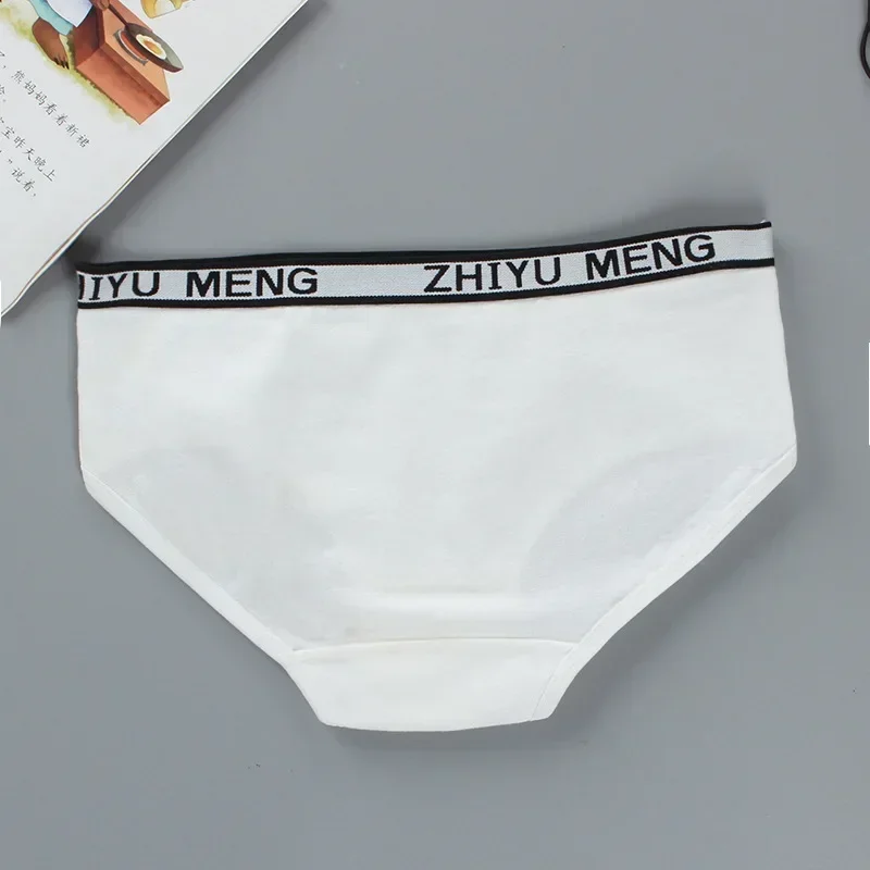 3Pc/Lot Girl Underwear Letter Panties Soft Kids Briefs Teenage Sport Underwear 8-15Years