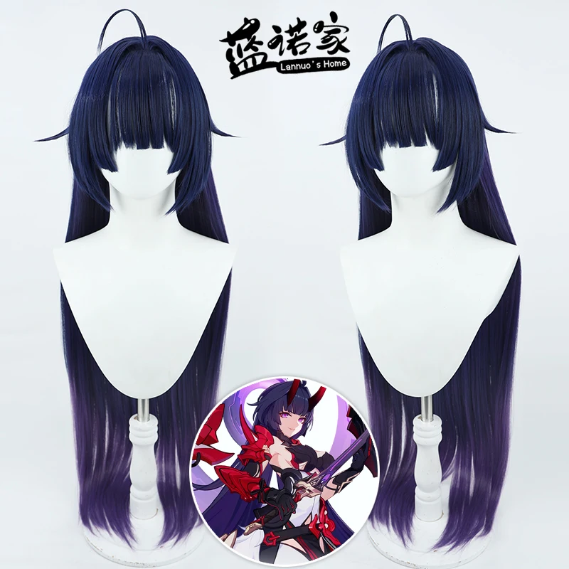 

Anime Honkai Impact 3rd Thunder Empress Cosplay Wig Halloween Carnival Party Props Synthetic Hair Heat Resistant Fiber + Wig Cap