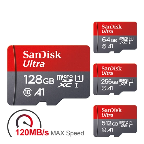 Imagen 2 del producto Ultra microsd 128GB 32GB 64GB 256GB 512GB A1 Tarjeta Micro SD SD TF Tarjeta Flash Tarjeta de Memoria Clase 10 para Teléfono