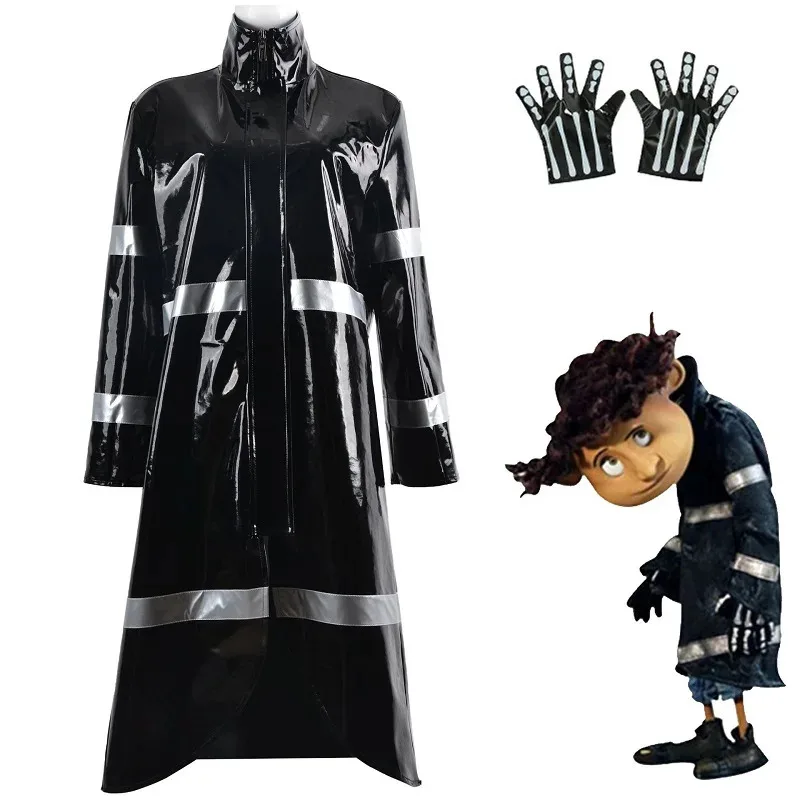 

Adult Halloween Cosplay Costume Coraline Wybie Lovat Cosplay Costume Yellow Black Raincoat Halloween Carnival Cosplay