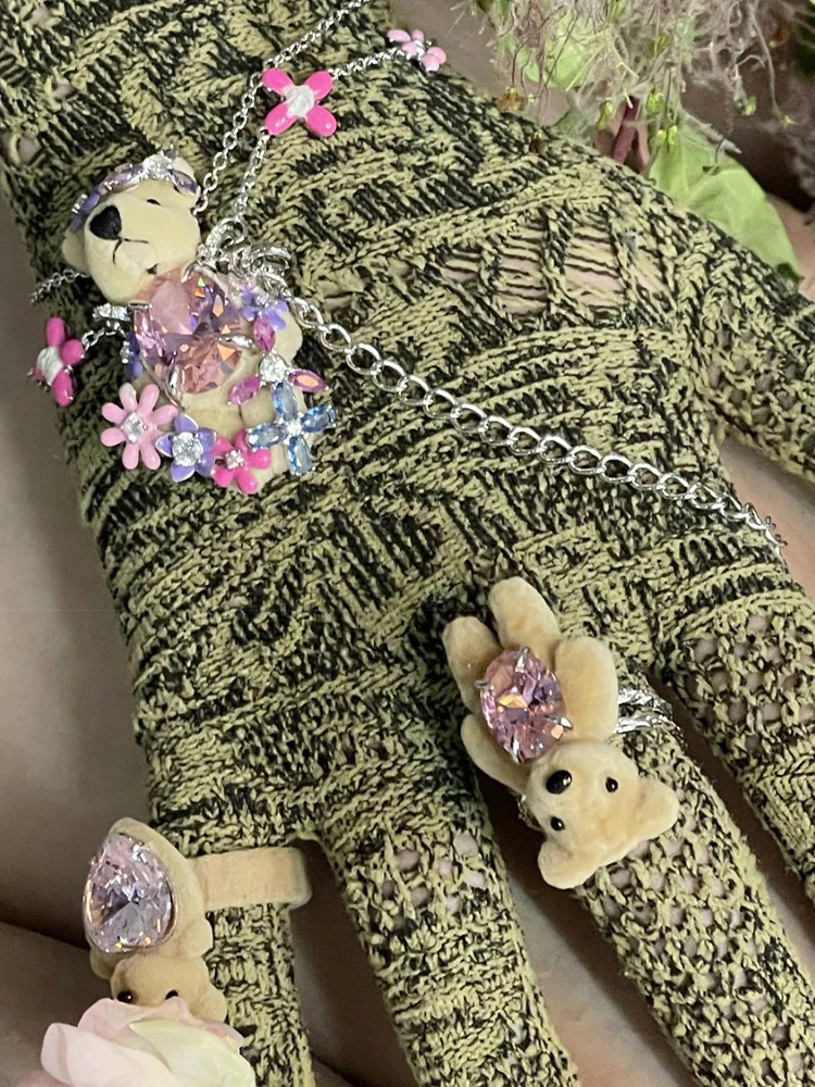 خاتم الدب القطيفة Sweet Y2K Spicy Girl هو تصميم فريد وعصري للنساء. إنها هدية مثالية لصديقتك #5