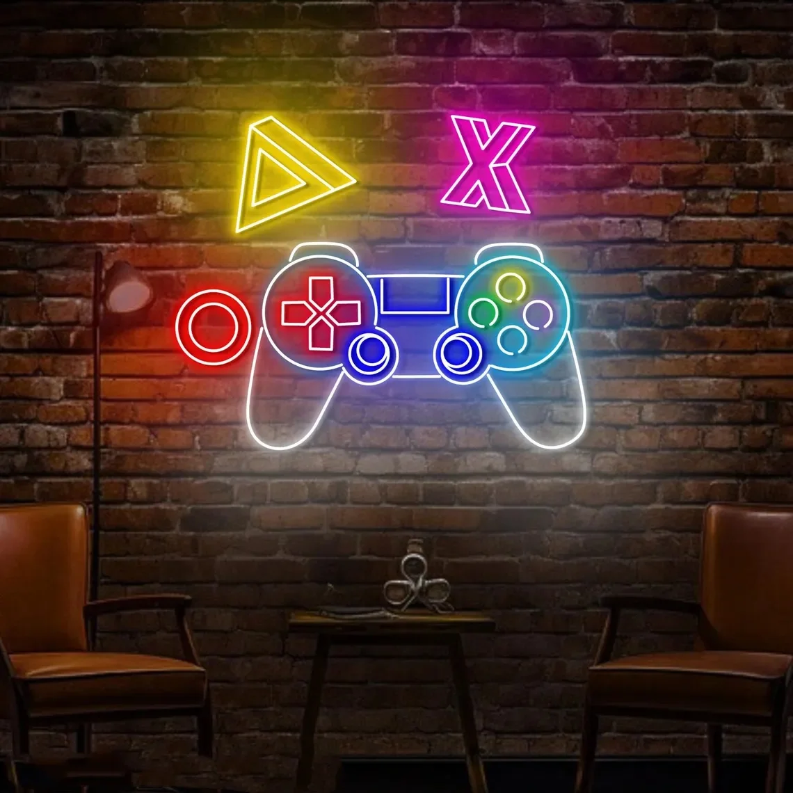 Game Controller Neon Sign Gamepad Controller Sign Game Bar Room Wall Decor Gaming Room Wall Art