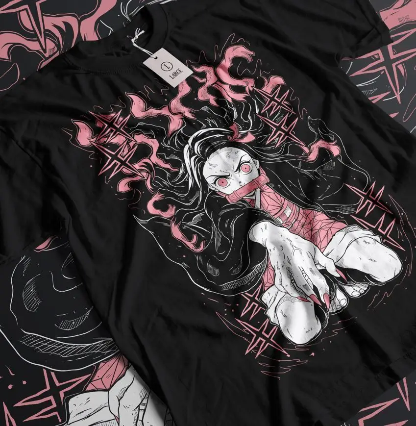 Nezuko T-Shirt Demon Slayer Kimetsu No Yaiba Anime Mitsuri Kanroji Tee All Size