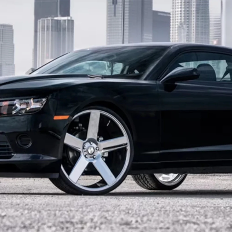 

Кованые высококачественные 5-спицевые диски из алюминиевого сплава 5x114.3-130, 18-26 дюймов, полированные, хромированные, серебристые