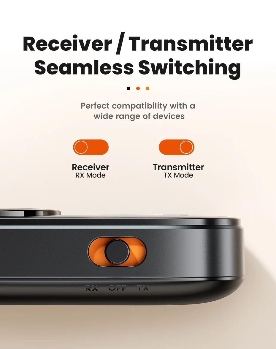 Toocki Bluetooth 5.4 Audio Receiver Sender 2-In-1 Display 3,5mm AUX Wireless Audio Adapter Für Auto Flugzeug Lautsprecher TV PC – Detail 3