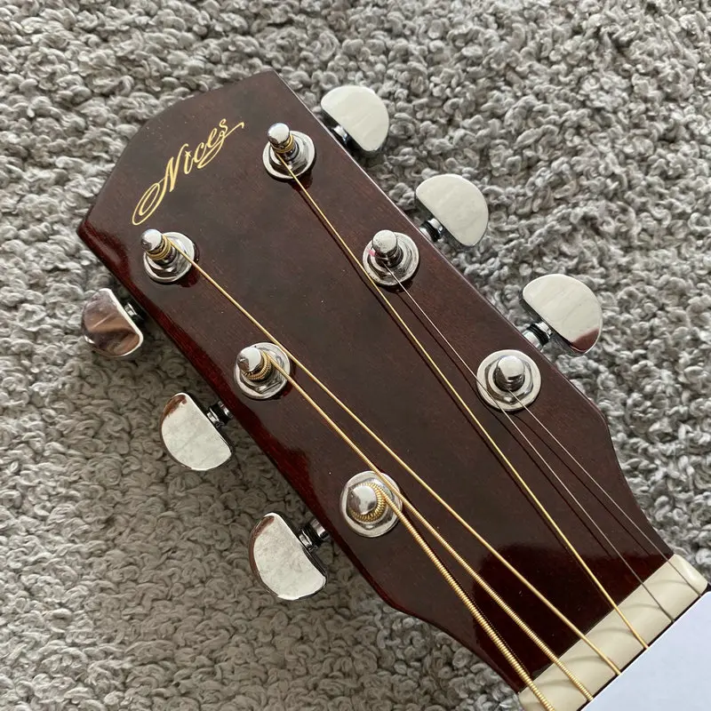 

I911 Solid Top Acoustic Guitar 41-inch · African Mahogany · 20 Frets · Natural Finish · Export Brand Clearance Steal
