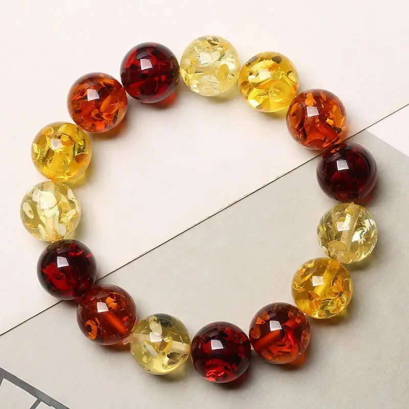 Exquisite and Fashionable Second-generation Amber Beeswax Single-circle Bracelet, Personalized Versatile Bracelet Crafts