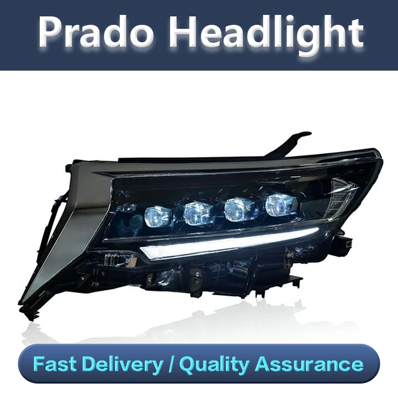 LED Headlights for Toyota Prado 2018 2019 2020 Headlights Plug and Play with LED DRL Dynamic Turning Front Head Lights