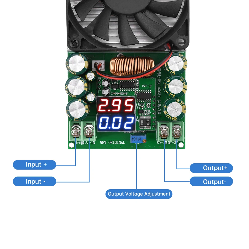DC-DC 600W High Power Adjustable Step-down Power Supply Module 25-120V to 1.2-75V 20A Digital Display Buck Converter Regulator