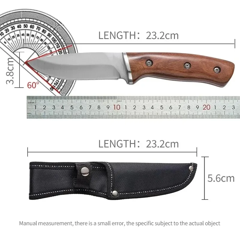 Grain Knife High Hardness Straight Knife for Outdoor Camping Hunting Barbe Jungle Survival Practical Mmulti-Purpose Knife