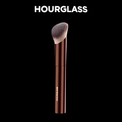 Hourglass Wool Fiber Makeup Brushes Metal Handle Long Handle Oblique Foundation Makeup Brush Concealer Brush Female Makeup Tools