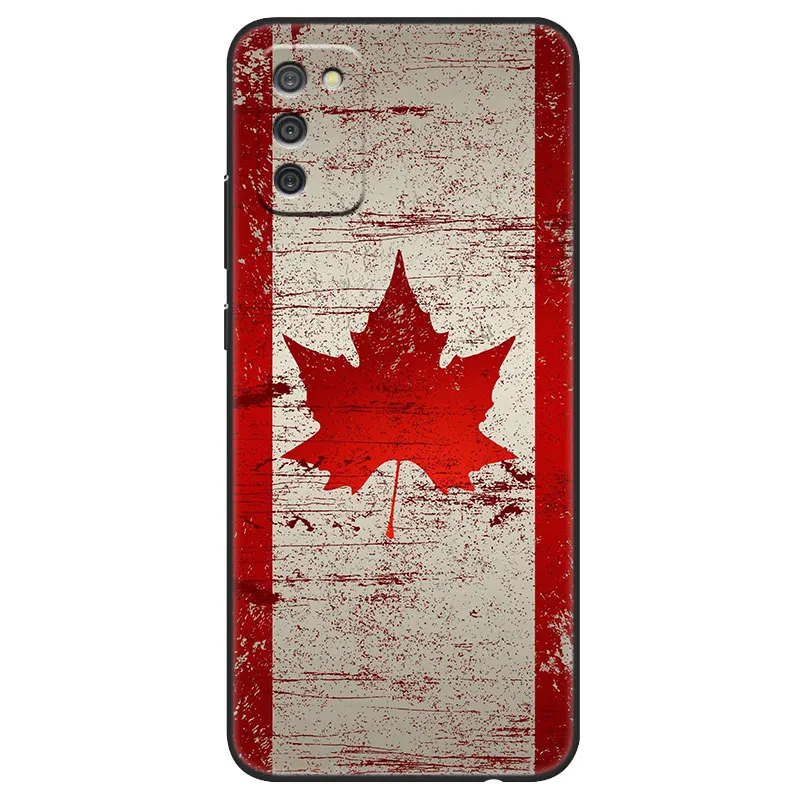 Canada Flag Black Case For Samsung Galaxy A03S A01 Core A21S A02S A10S A11 A20S A20E A30 A31 A40 A41 A6 A7 A8 A9 2018 A5 2017