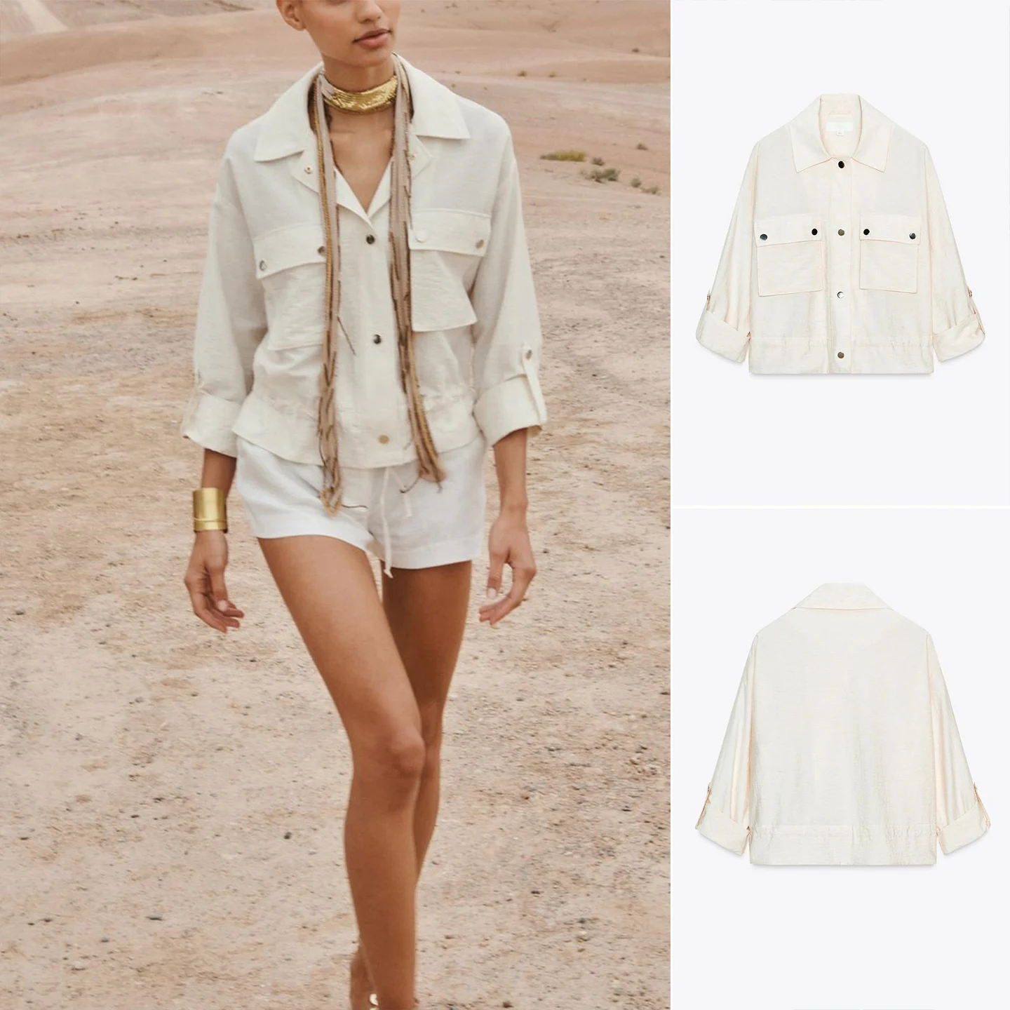 

Новый летний женский простой костюм Svel Hunt с воротником ort irt для поездок на работу, свободный крой, длинный све, полиэстер F...