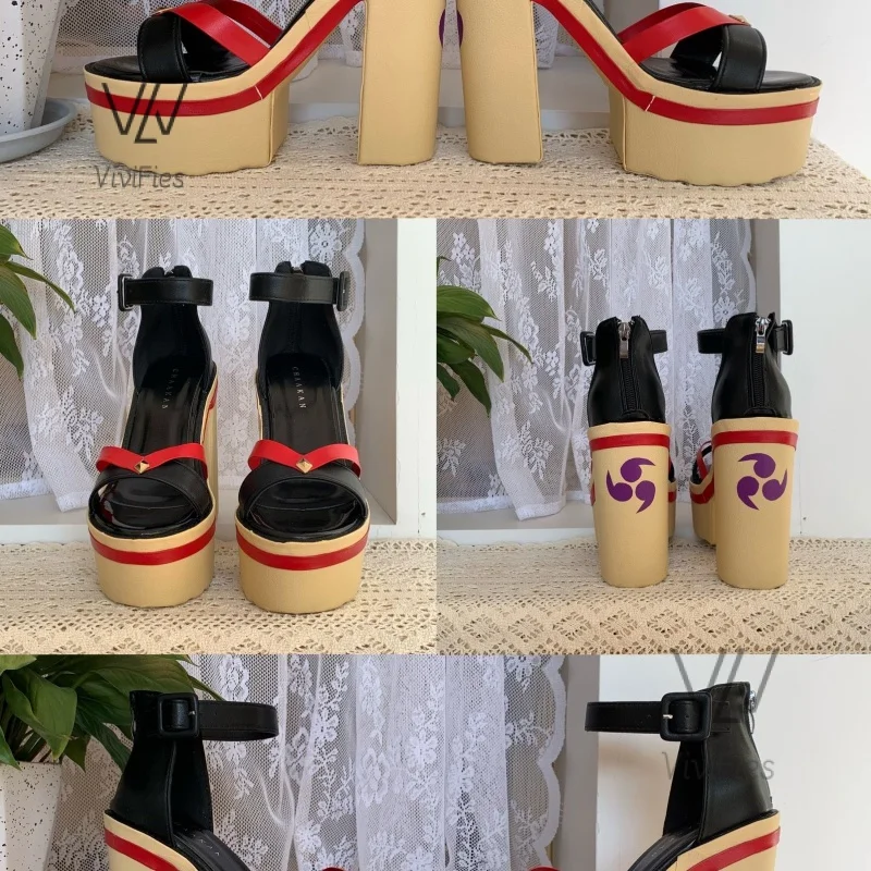 Raiden Egg Beelzebul Cosplay Shoes Game Genshin Impact Raiden Shogun Cosplay Prop Halloween Carnival Boots Custom Made