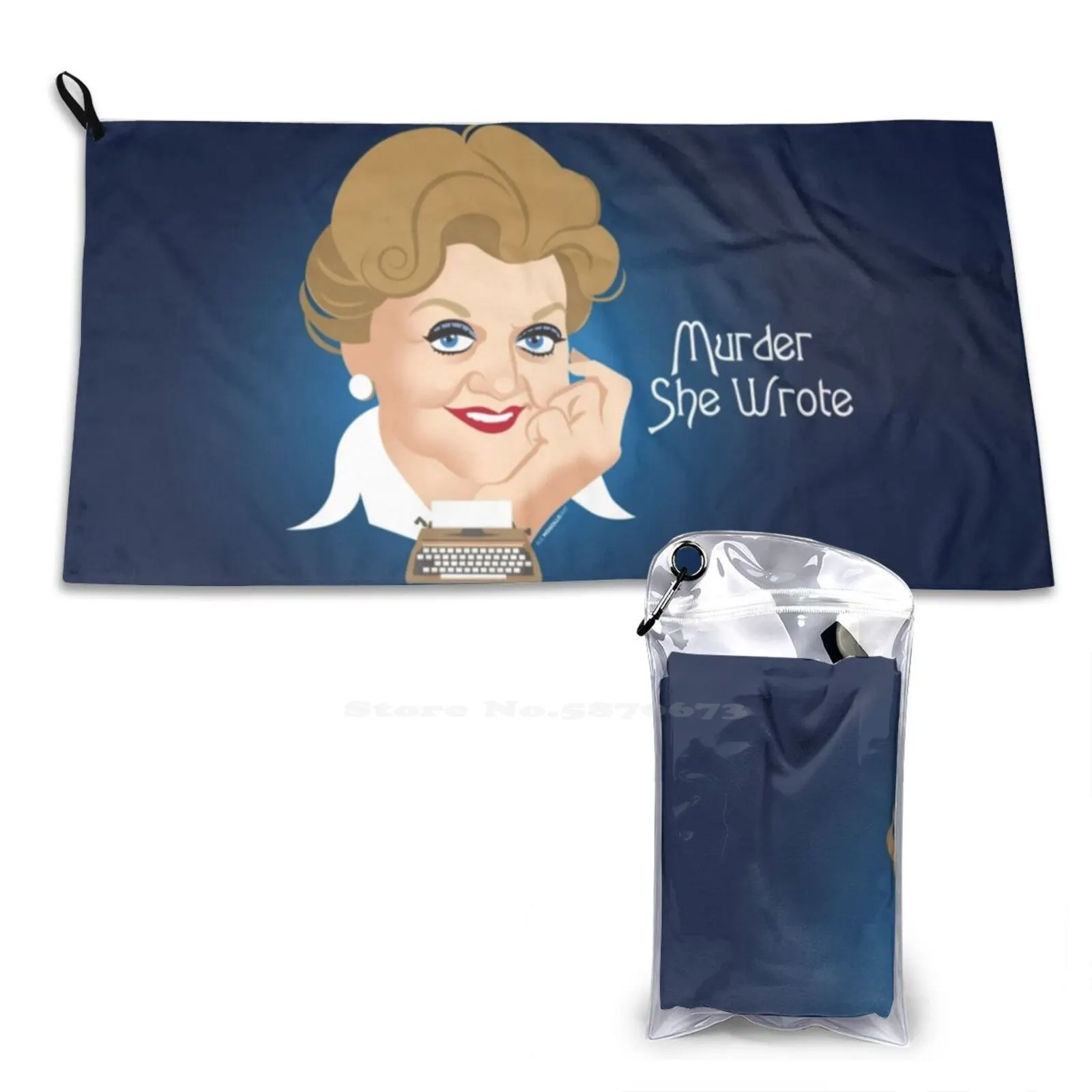 Murder Soft Towel Quick Dry Beach Towel Murder She Wrote Classic Tv Alejandro Mogollo Art Alemogolloart Alejandromogolloart