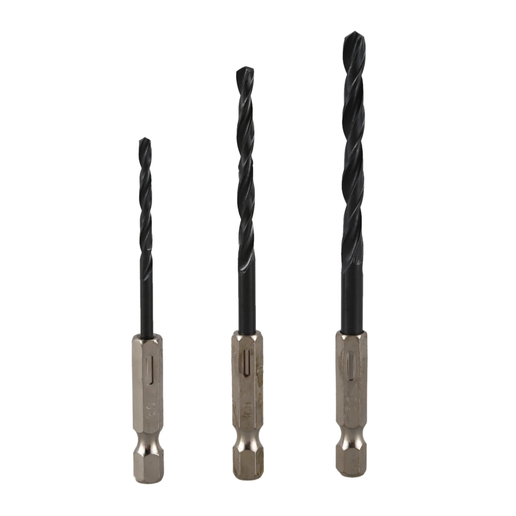 

ABBN-30 Pcs High Speed Steel Titanium Coated Drill Bits Set 3 4 5 Mm Hex Shank
