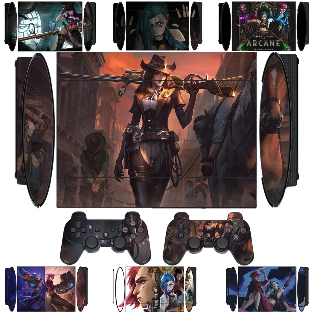 2201 Protector de pegatina de piel de vinilo para Sony PS3 Super Slim y 2 pegatinas de pieles de controlador